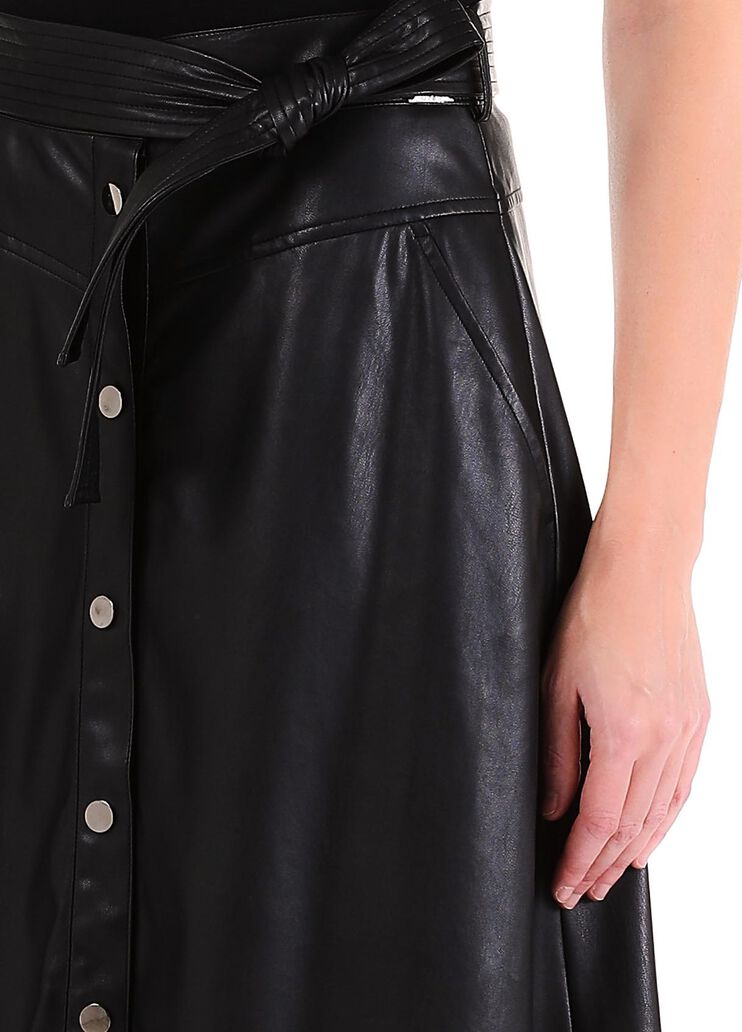 Jupe mi-longue avec ceinture noir Liu Jo - large image number 2