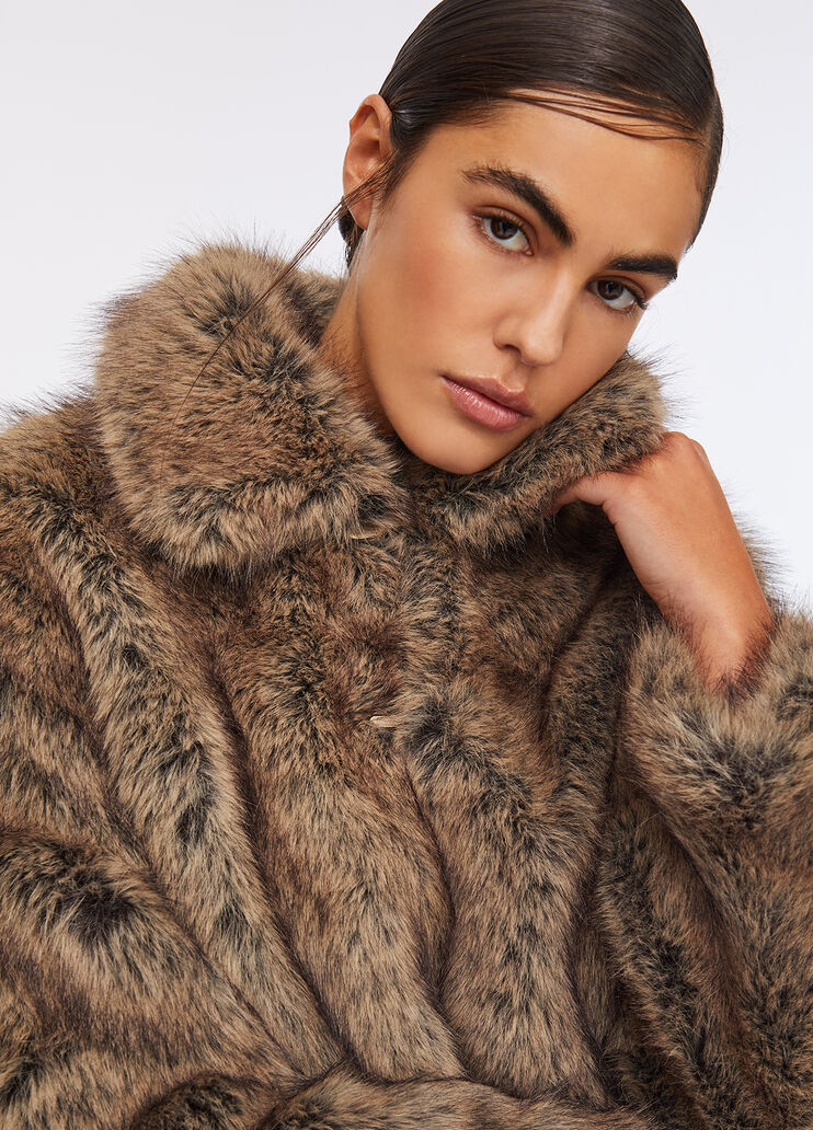 Veste imitation fourrure marron Liu Jo - large image number 2