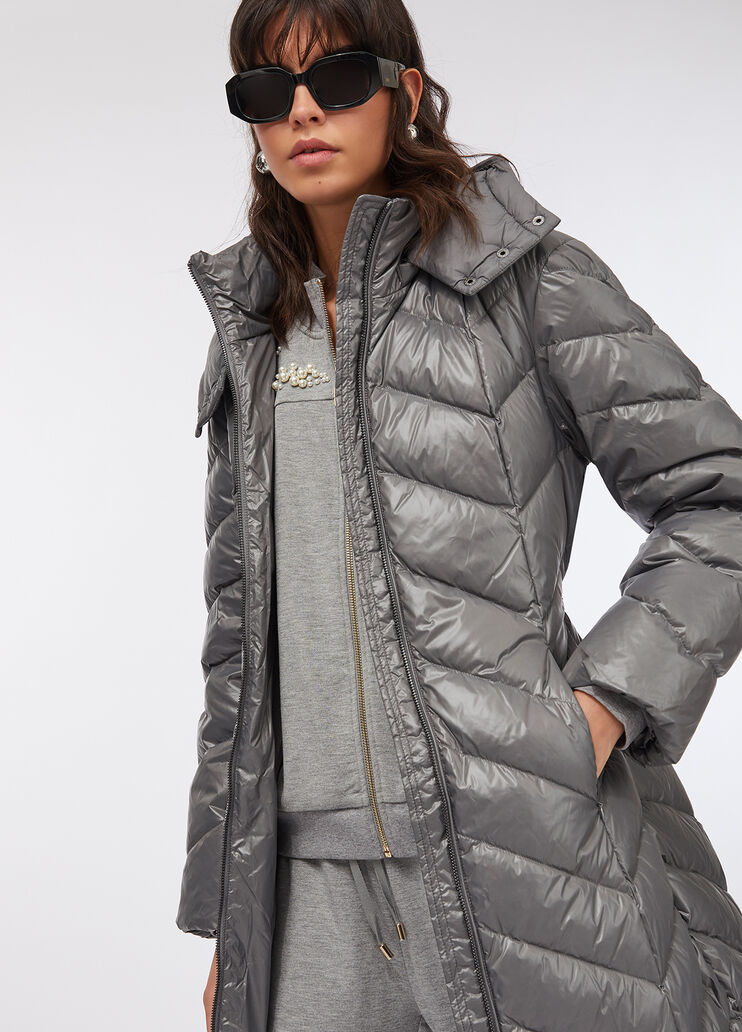 Daunenmantel mit Kapuze Stahl Liu Jo - medium