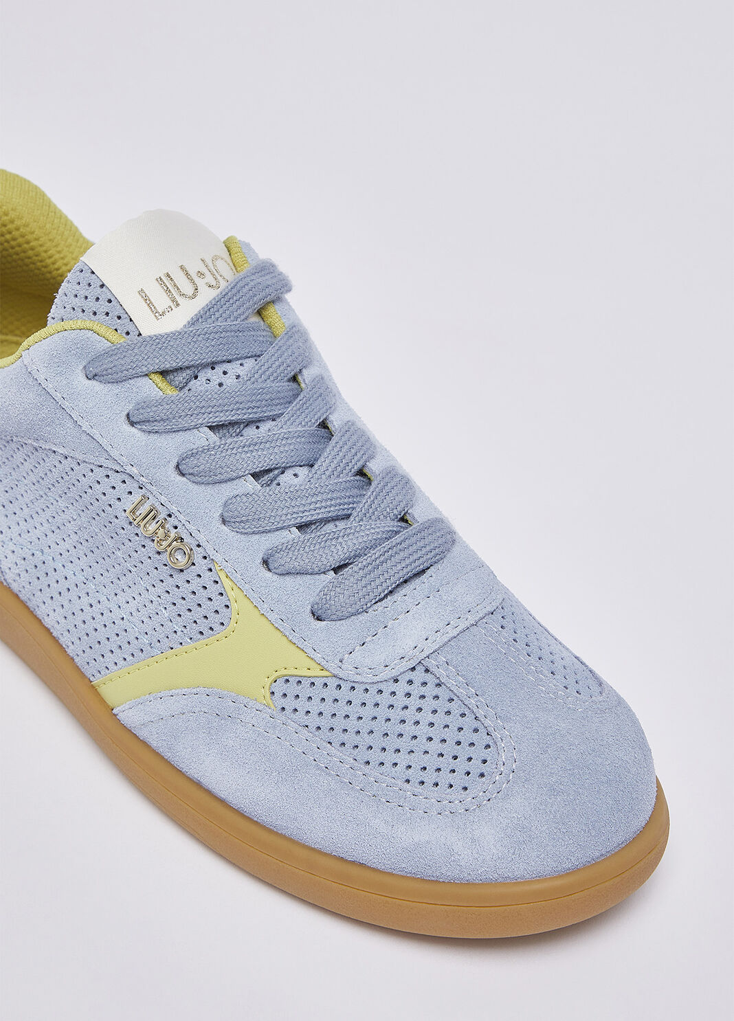 Perforated suede sneakers light blue Liu Jo - large image number 4