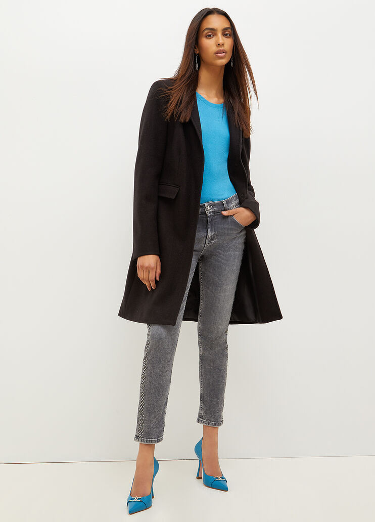 Skinny-Jeans mit Strass Denim-Grau Liu Jo - look Skinny-Jeans mit Strass Denim-Grau Liu Jo - look