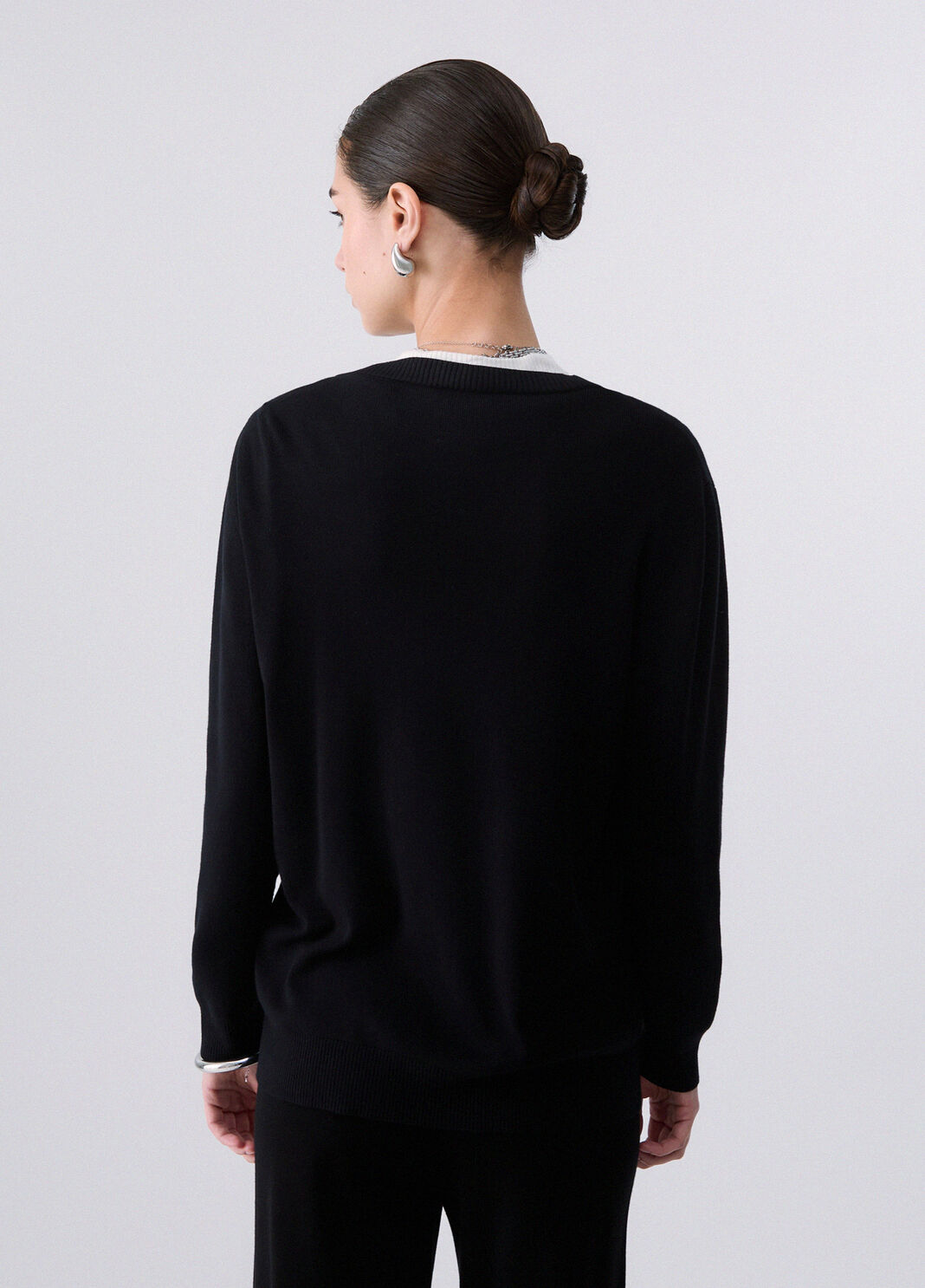 Gilet en maille ouverte noir Liu Jo - large image number 1