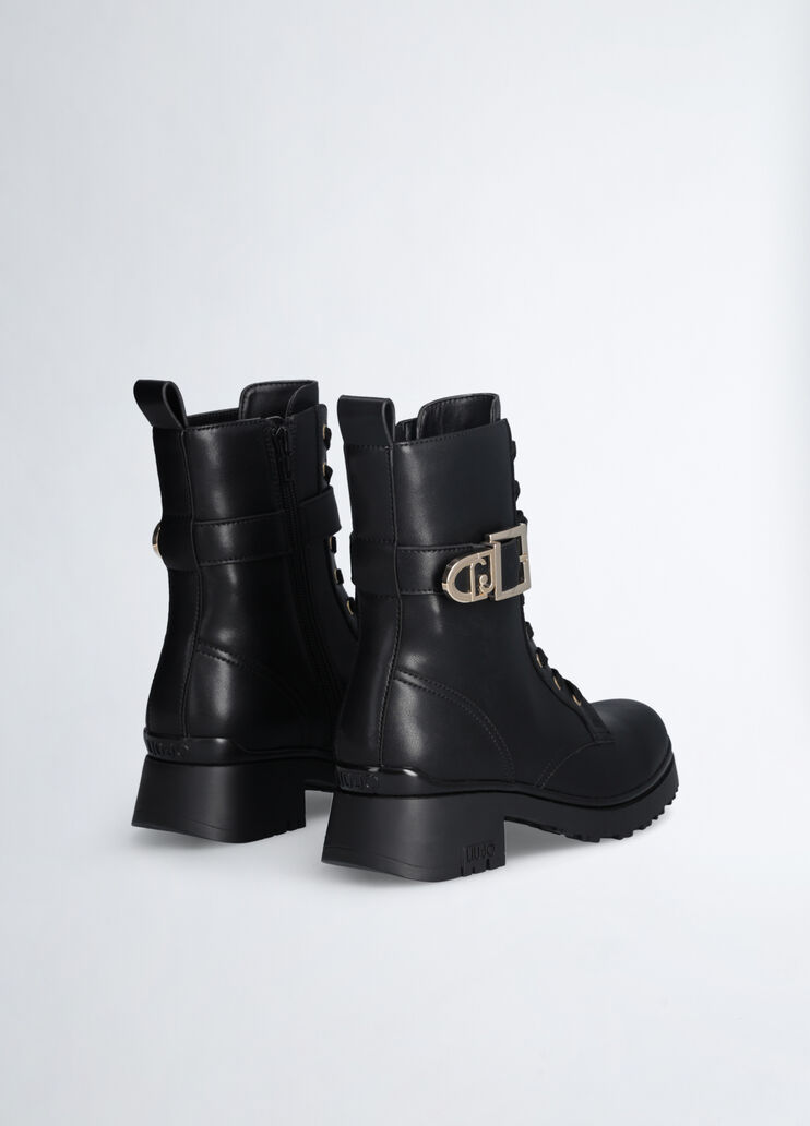 Genuine leather combat boots black Liu Jo - large image number 1  Genuine leather combat boots black Liu Jo - large image number 1