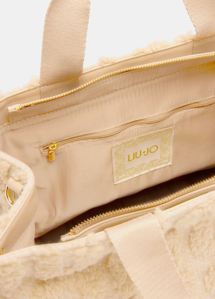 Großer Shopper aus Wollgemisch Hafer Liu Jo - large image number 6 Großer Shopper aus Wollgemisch Hafer Liu Jo - large image number 6