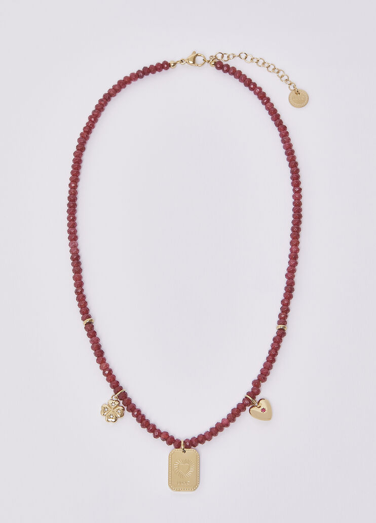 Collier Ras du Cou avec Charm bordeaux Liu Jo - medium