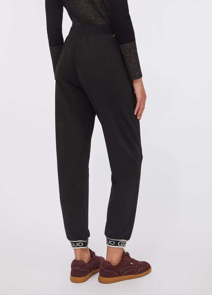 Брюки-джоггеры с люрексом® черный Liu Jo - medium