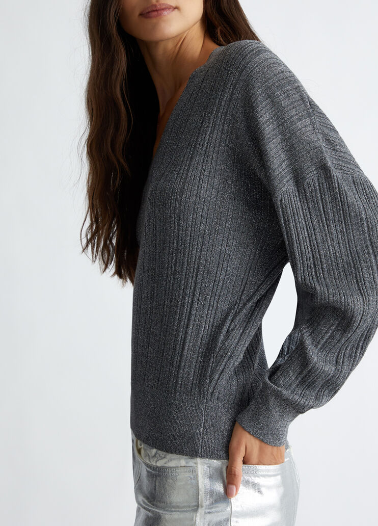 Lurex®-Pullover grau Liu Jo - large image number 2