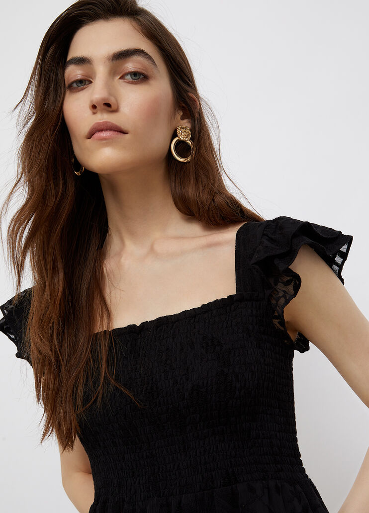 Langes Kleid mit Stickereien Schwarz Liu Jo - large image number 2 Langes Kleid mit Stickereien Schwarz Liu Jo - large image number 2