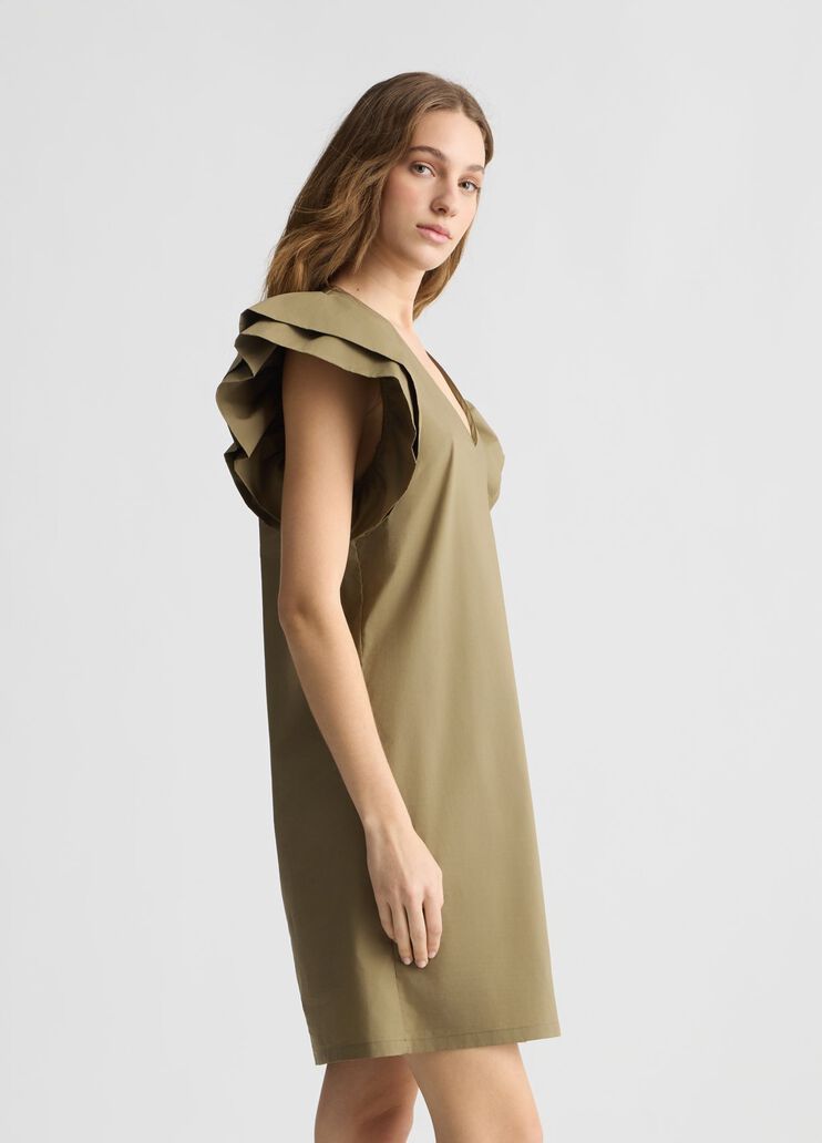 Short poplin dress green Liu Jo - large image number 3 Short poplin dress green Liu Jo - large image number 3