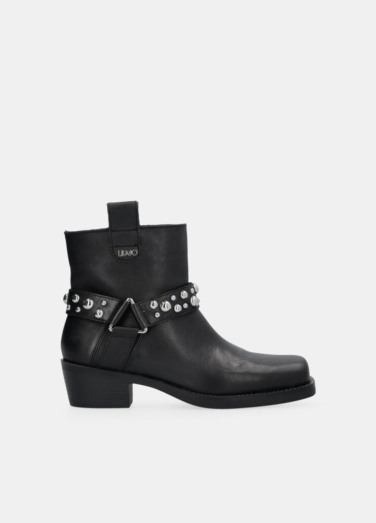 Bottines Texanes &agrave; Clous noir Liu Jo - medium