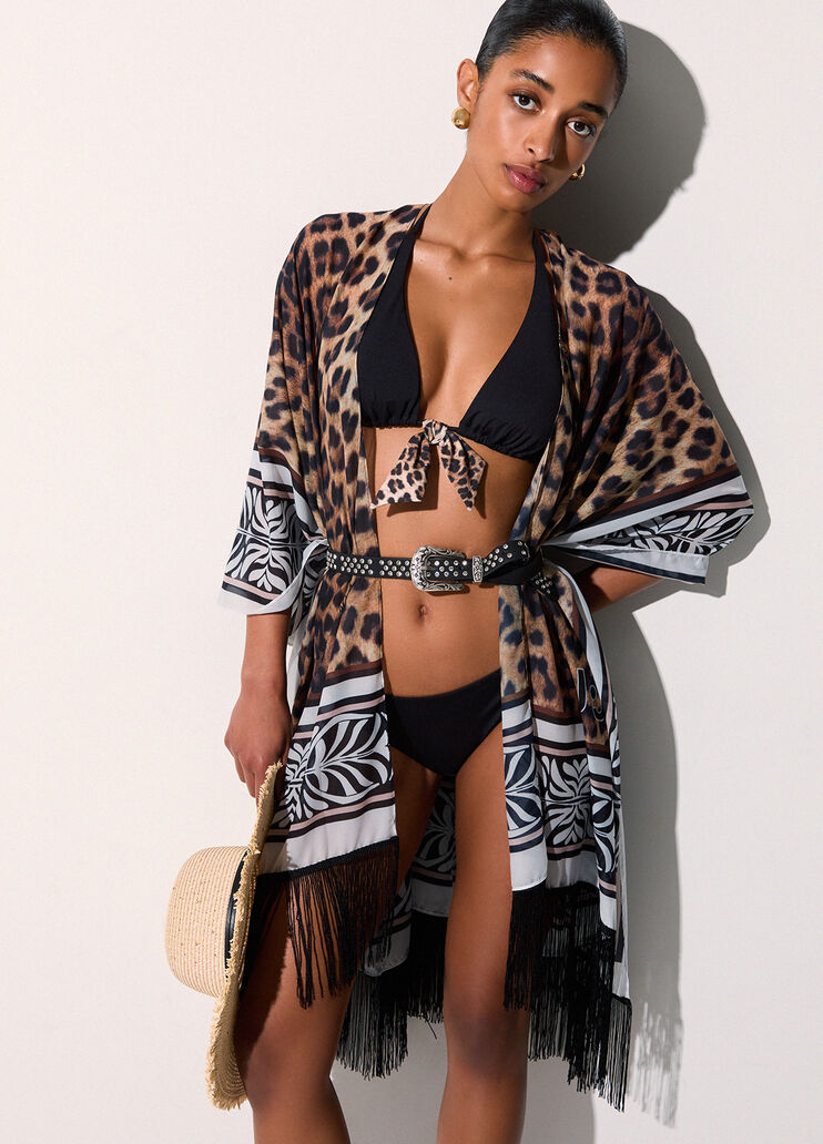 Bikini top and bottoms black/animal-print Liu Jo - medium