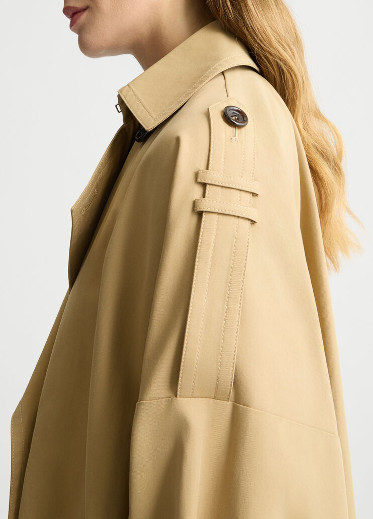 Beige gabardine trench coat beige Liu Jo - large image number 4 Beige gabardine trench coat beige Liu Jo - large image number 4