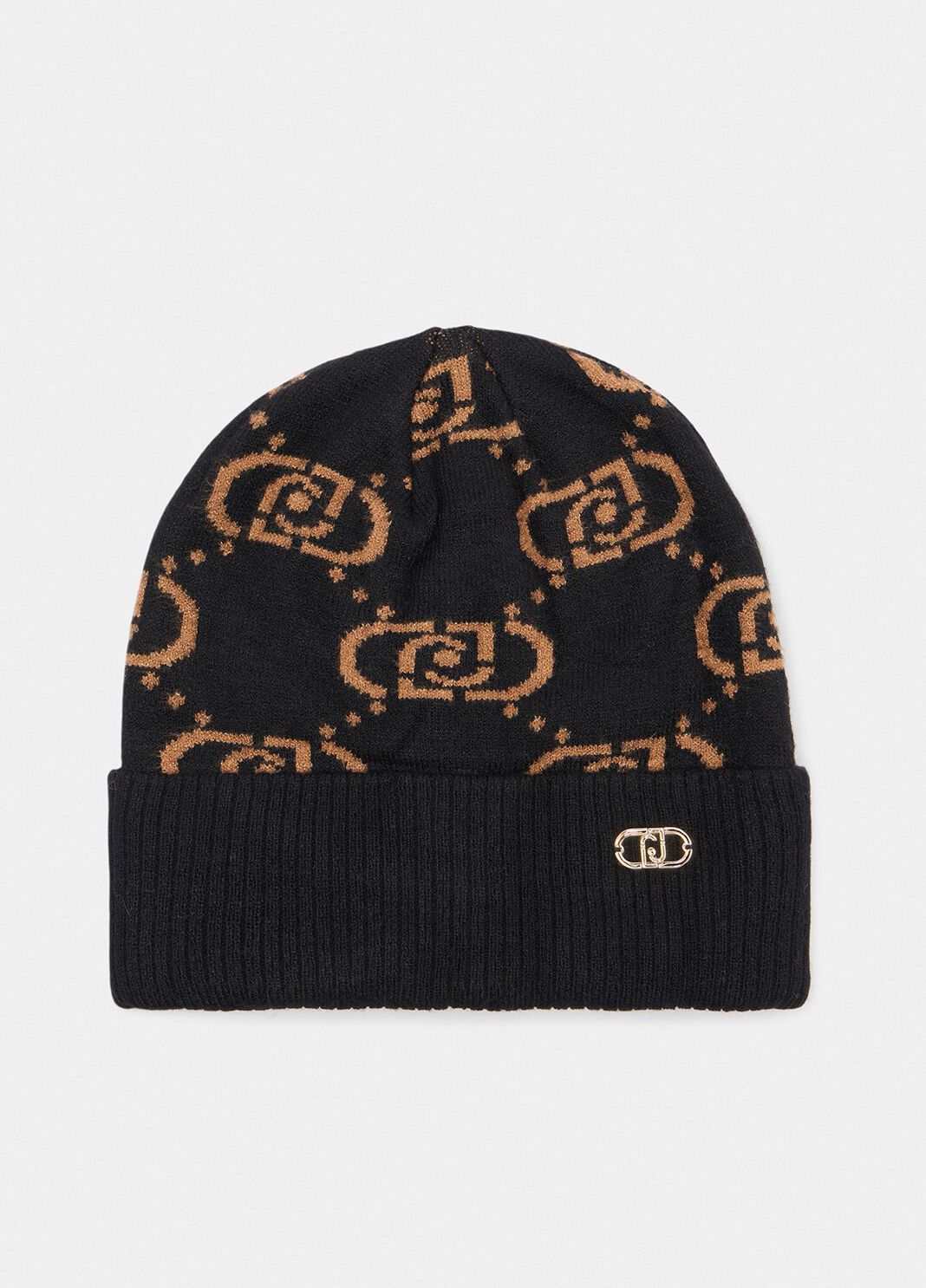 M&uuml;tze aus Monogramm-Jacquard Schwarz Liu Jo - large image number 0