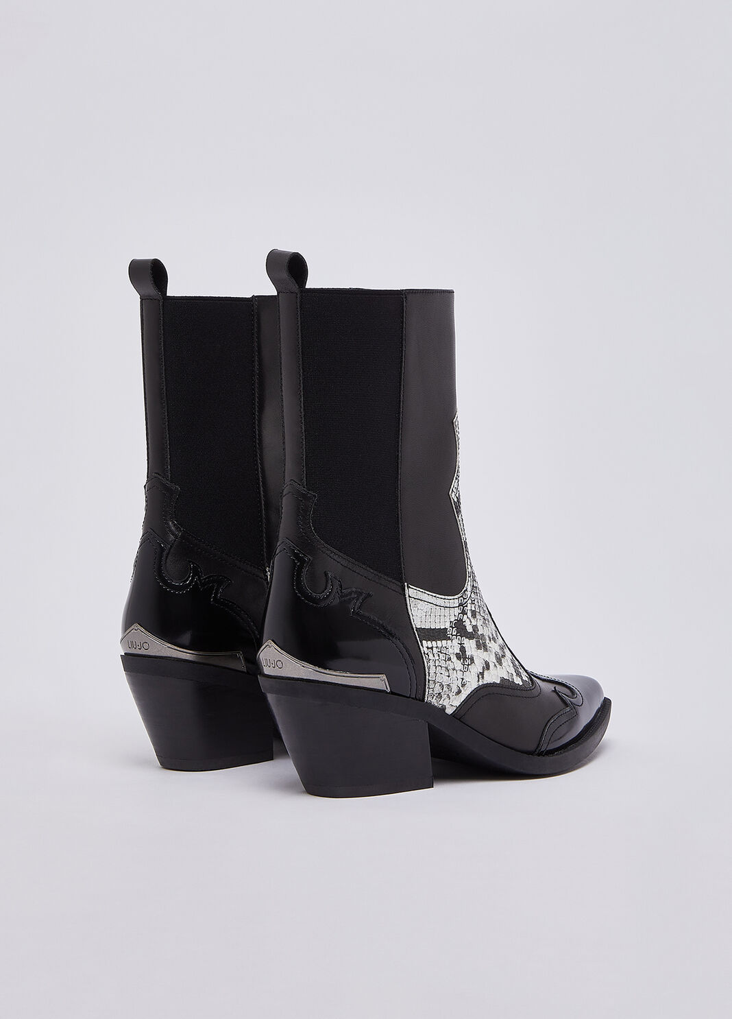Python Print Cowboy Boots black Liu Jo - large image number 3