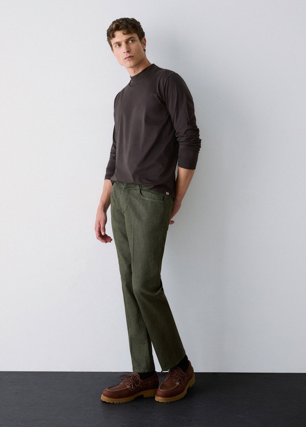 Straight-leg trousers regular fit moss green Liu Jo - large image number 2