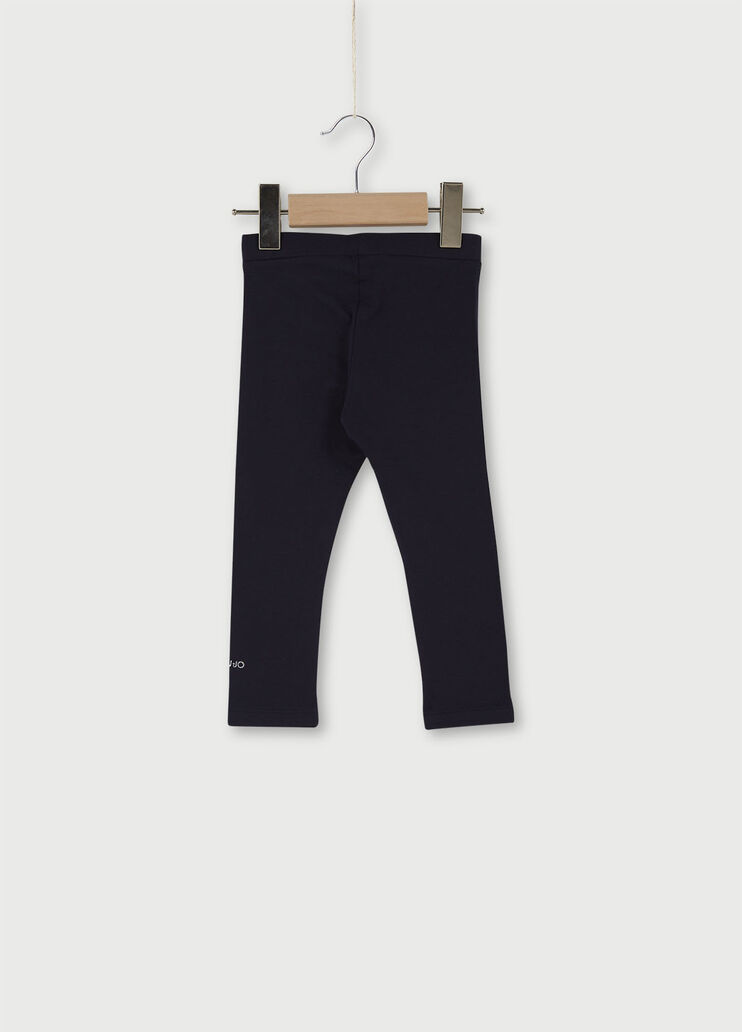 Leggings with logo Dark Blue Liu Jo - large image number 1