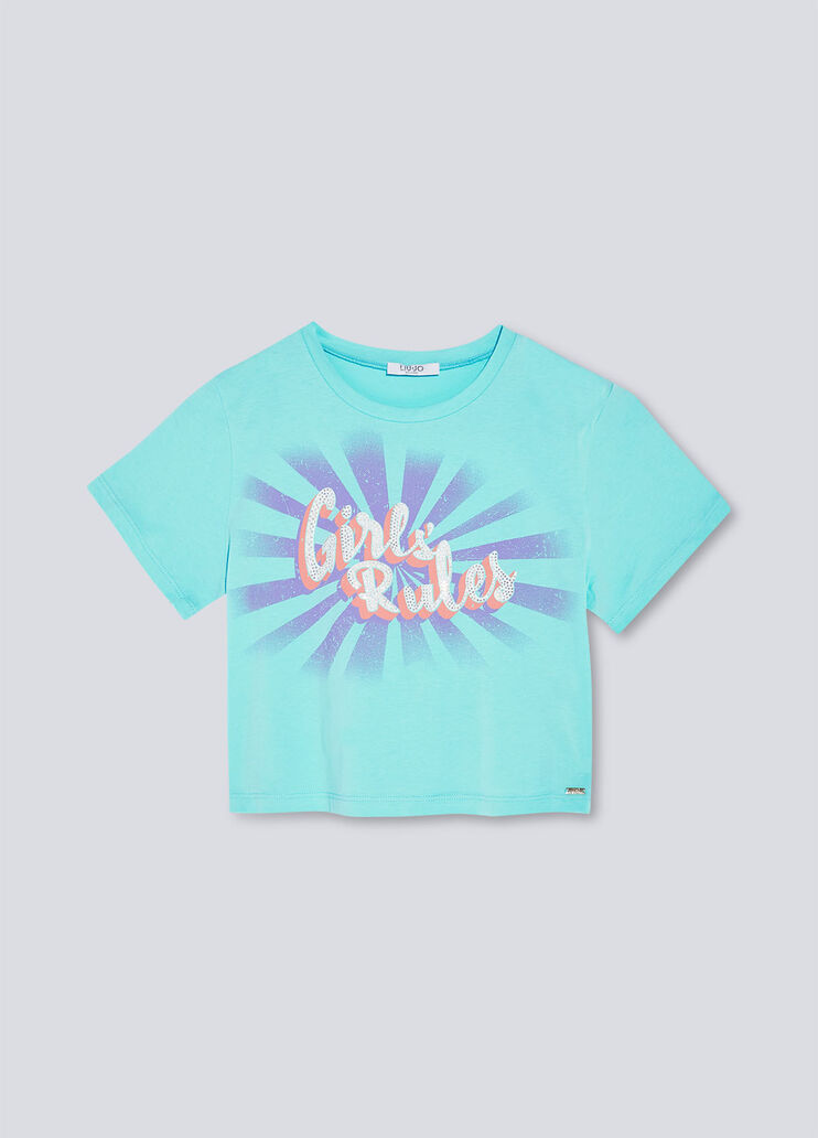 Экологичная футболка мятный/girls rules Liu Jo - large image number 0