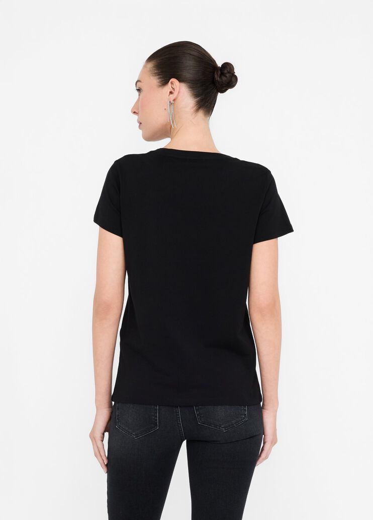 Cotton T-shirt black Liu Jo - large image number 1 Cotton T-shirt black Liu Jo - large image number 1