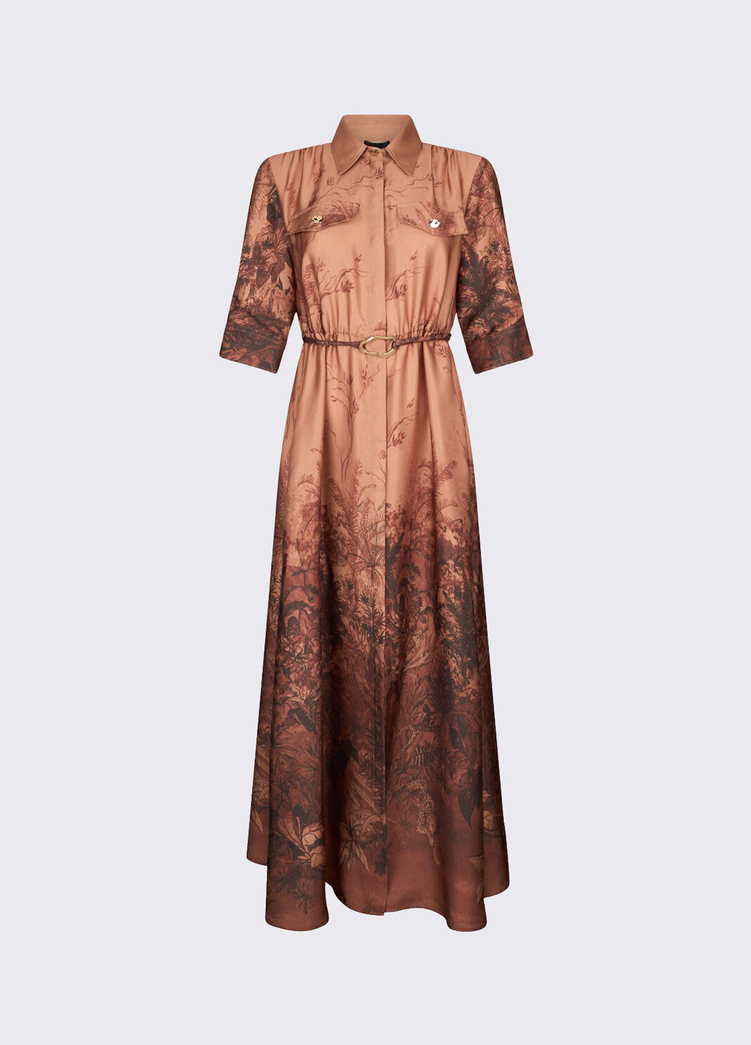 Langes Hemdblusenkleid Braun Liu Jo - large image number 6