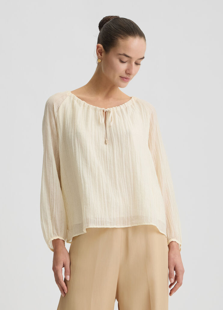 Blouse with string fastening light beige Liu Jo - medium Blouse with string fastening light beige Liu Jo - medium