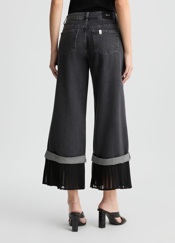 Flare-Jeans mit hohem Bund Denim-Schwarz Liu Jo - large image number 1 Flare-Jeans mit hohem Bund Denim-Schwarz Liu Jo - large image number 1