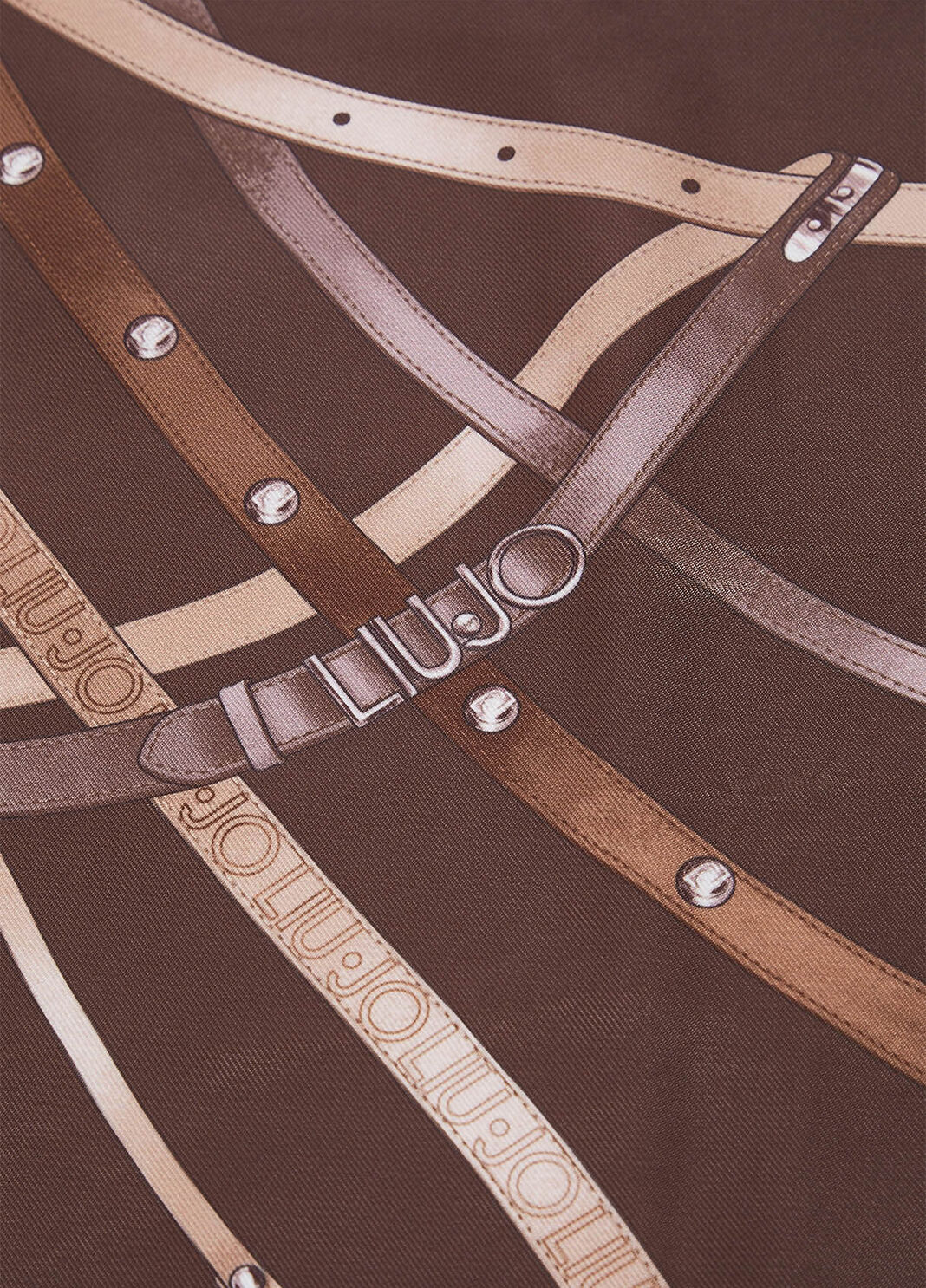 Small foulard with print dark brown Liu Jo - large image number 3