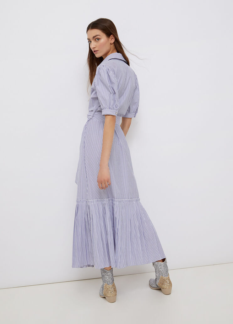 Striped shirt dress white/azure blue Liu Jo - large image number 1 Striped shirt dress white/azure blue Liu Jo - large image number 1