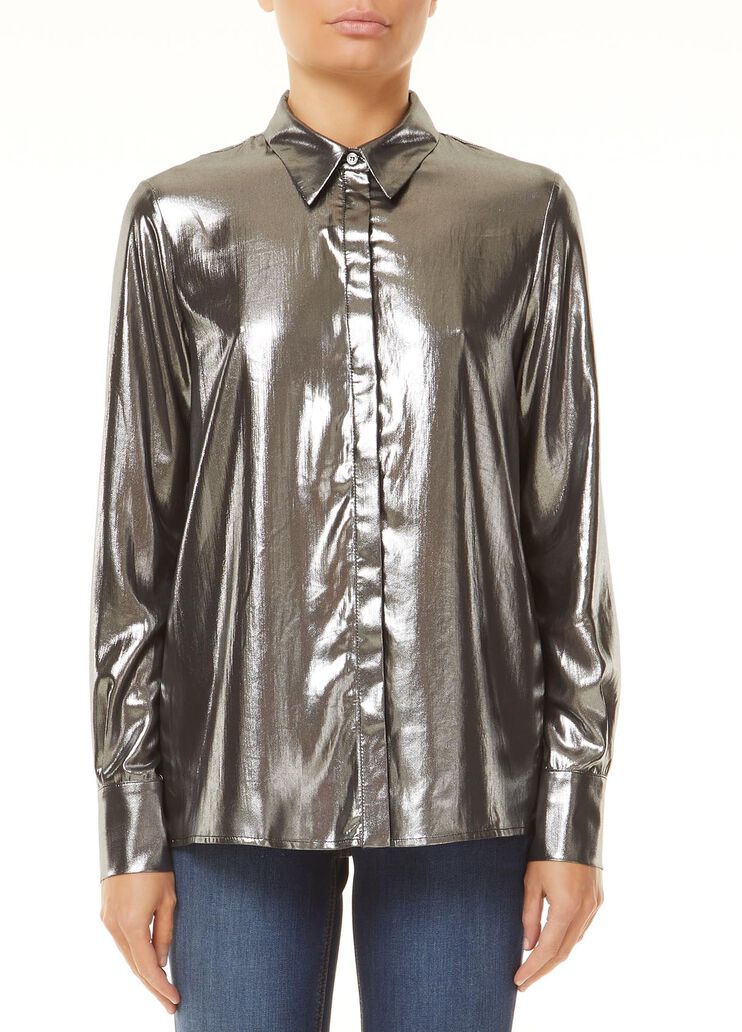 Lamé shirt Dark grey/Lurex Liu Jo - large image number 0 Lamé shirt Dark grey/Lurex Liu Jo - large image number 0