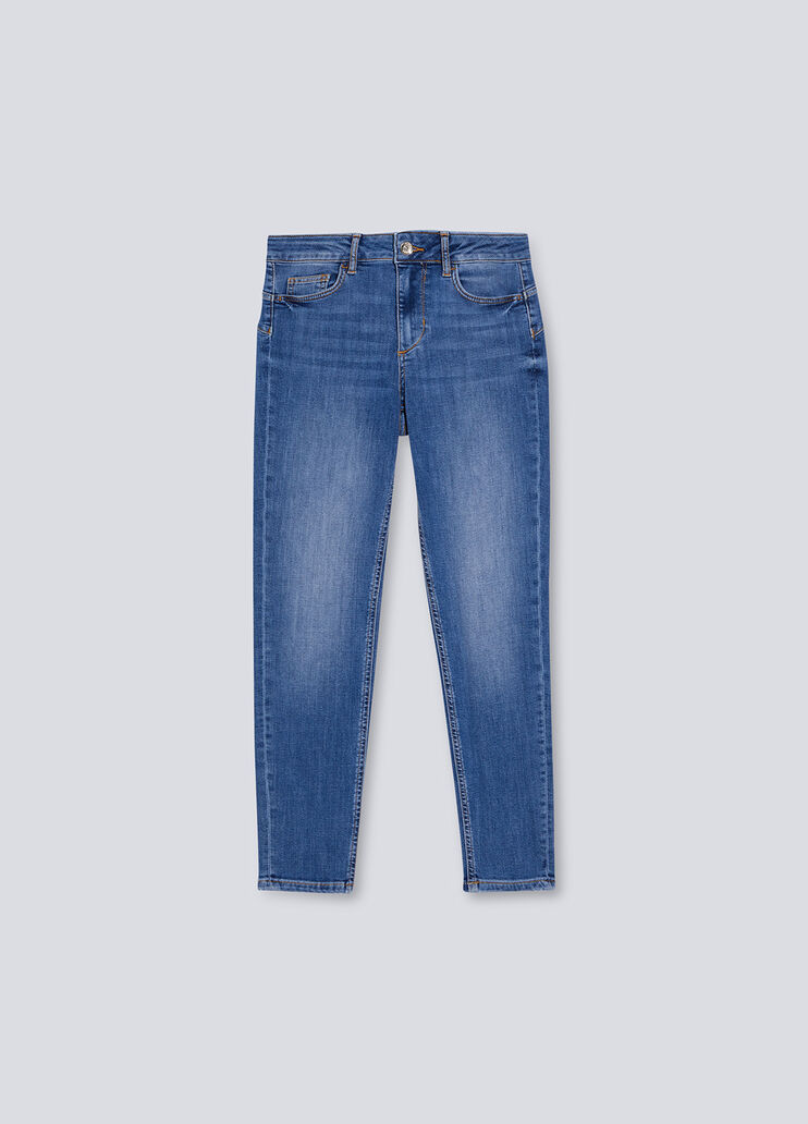  Skinny jeans with turn-up hems at the bottom dark denim Liu Jo - large image number 4