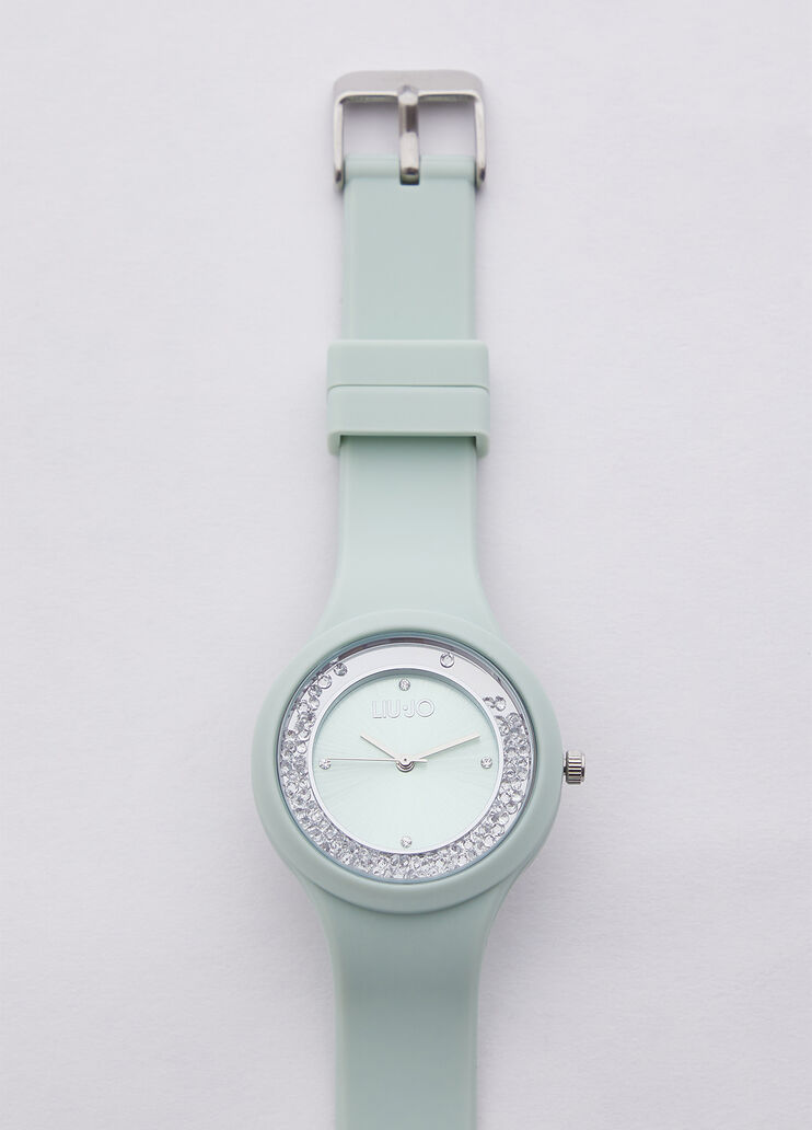 Silicone watch with brill green Liu Jo - medium
