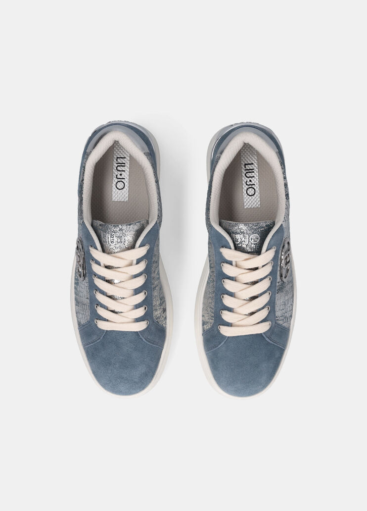 Metallic crackle-effect sneakers silver Liu Jo - large image number 4