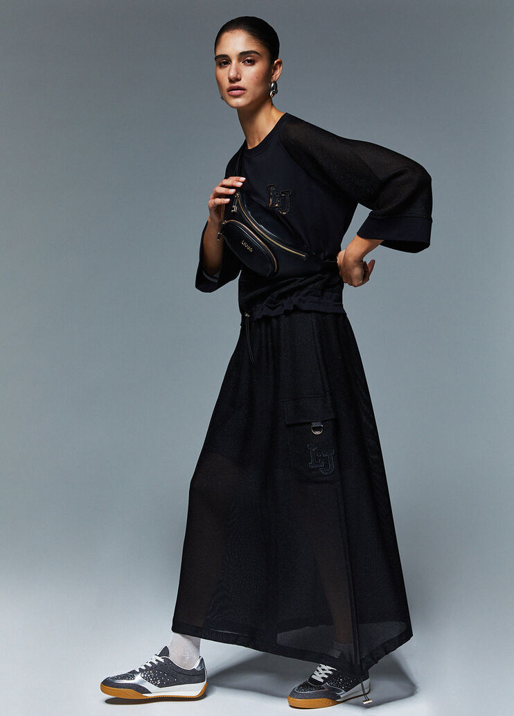Long mesh skirt black Liu Jo - medium