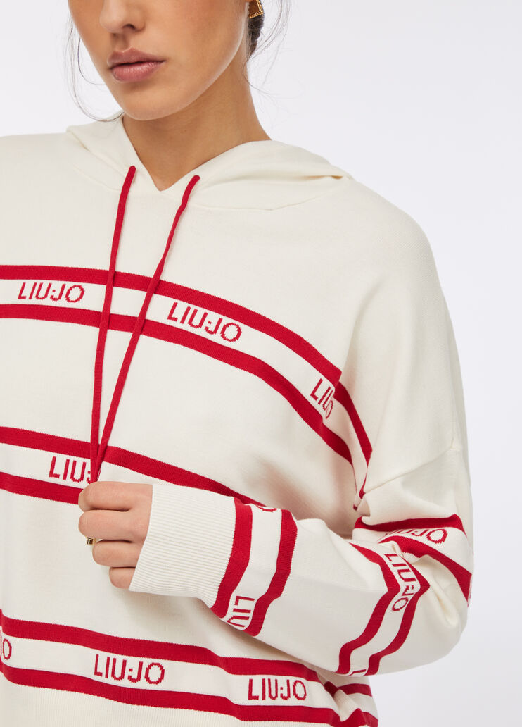 Knit sweatshirt white Liu Jo - large image number 4