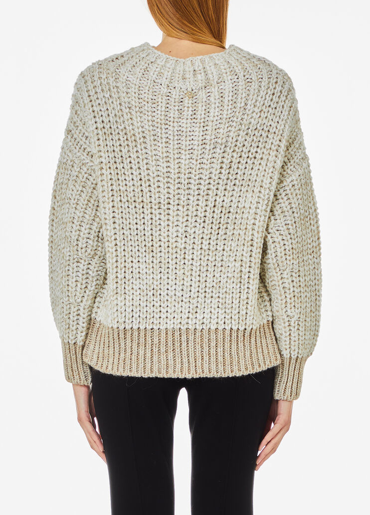 Wool and alpaca blend sweater beige Liu Jo - medium Wool and alpaca blend sweater beige Liu Jo - medium