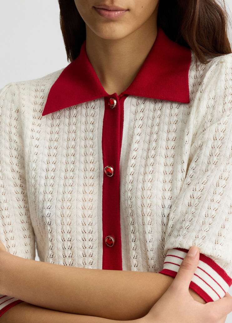 White and red knit cardigan white and red Liu Jo - medium White and red knit cardigan white and red Liu Jo - medium
