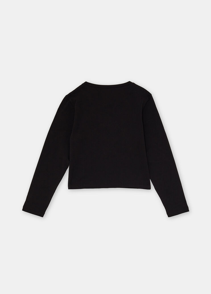 T-shirt with rhinestones black Liu Jo - large image number 3