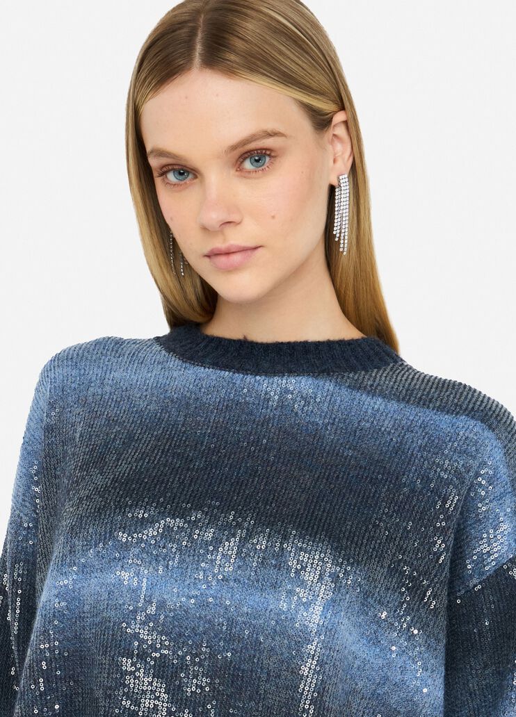 Jumper with sequins blue Liu Jo - large image number 2