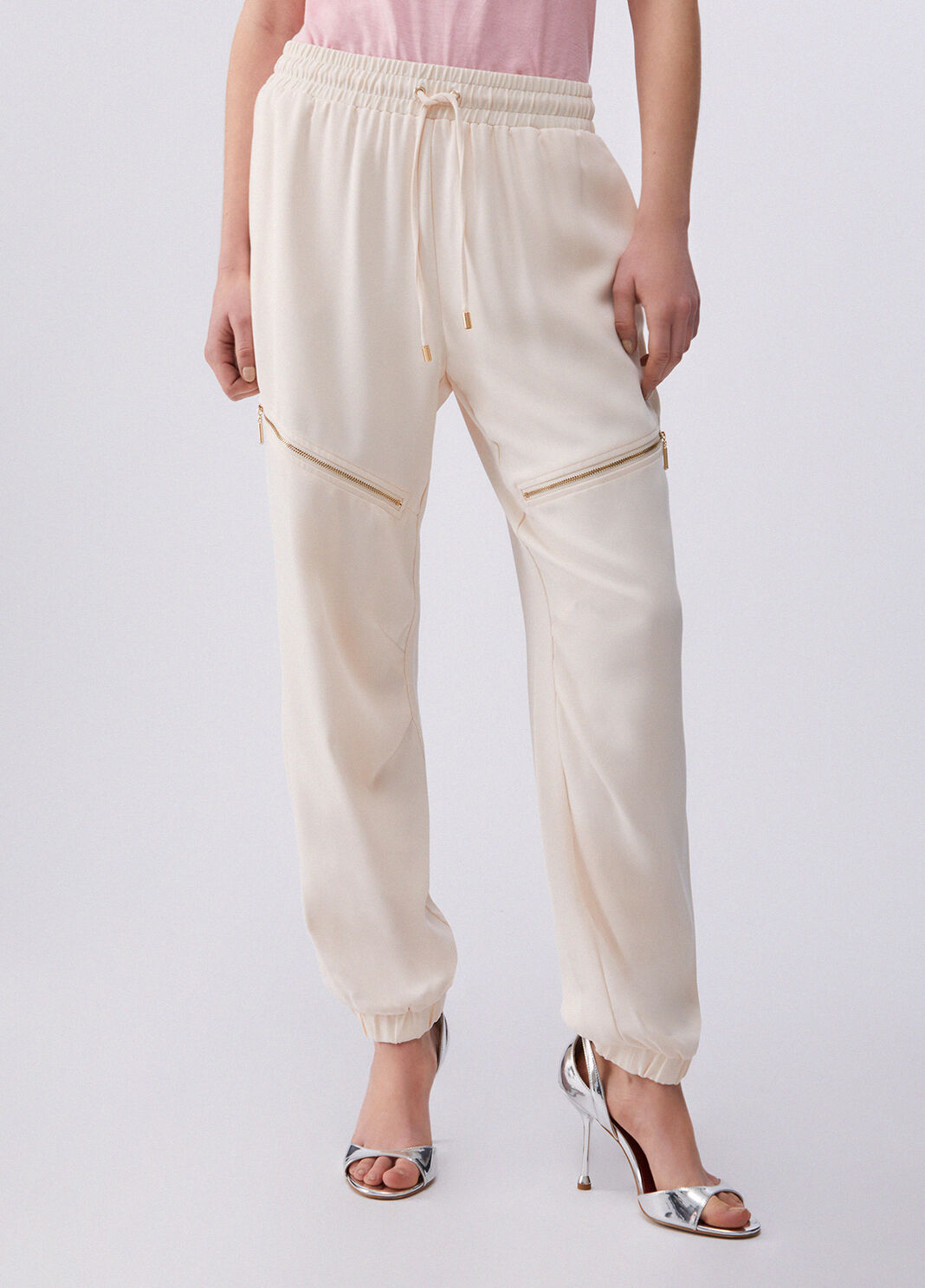 Trousers with zip champagne Liu Jo - large image number 0