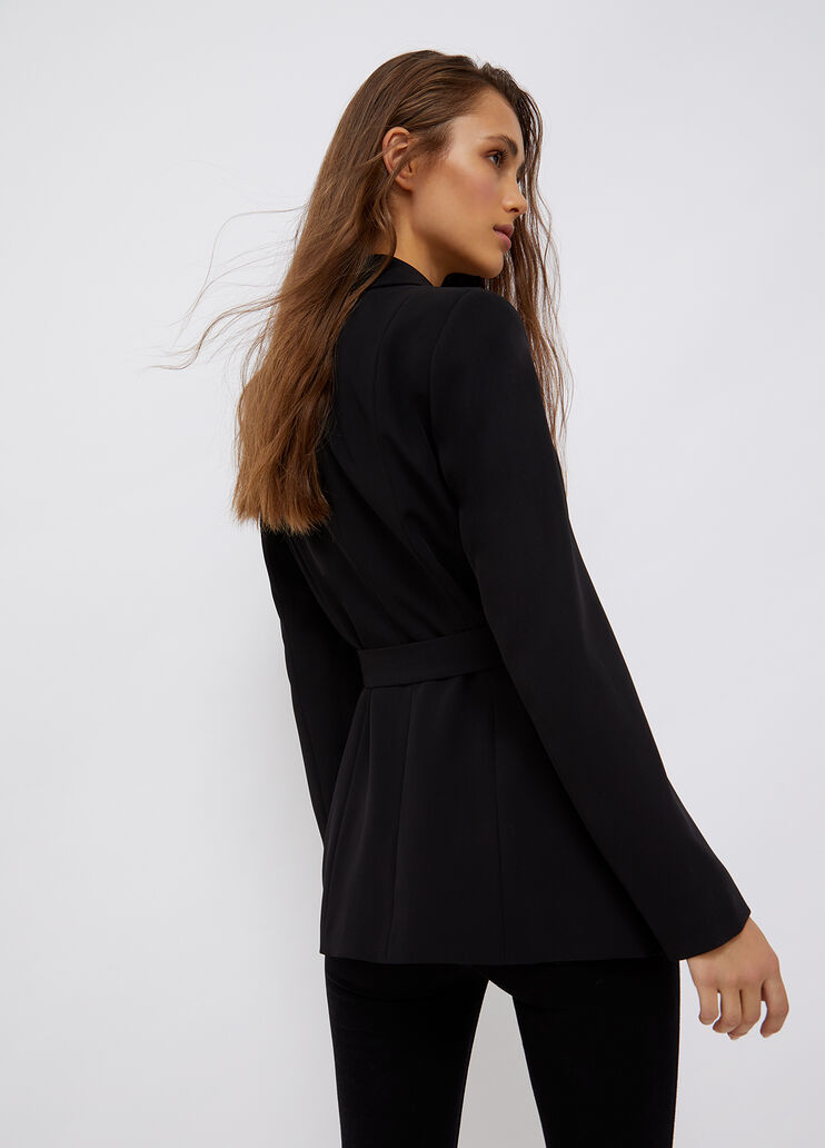 Long blazer with belt black Liu Jo - large image number 1