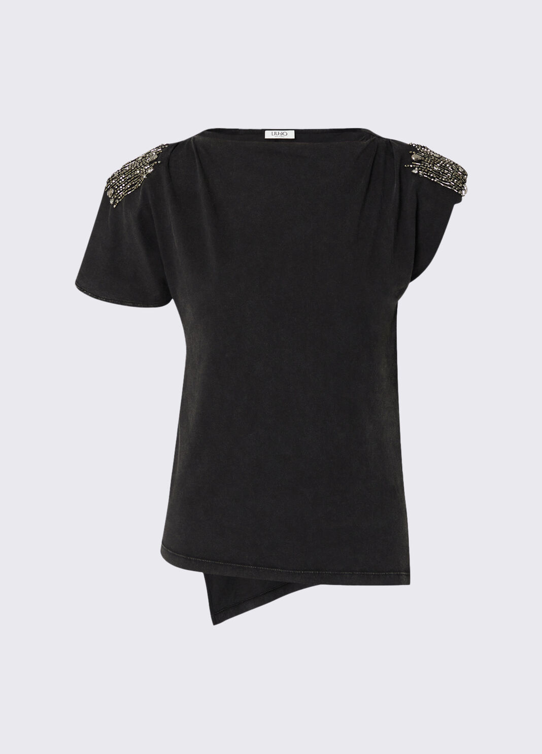 Embroidered Jersey Top grey Liu Jo - large image number 6