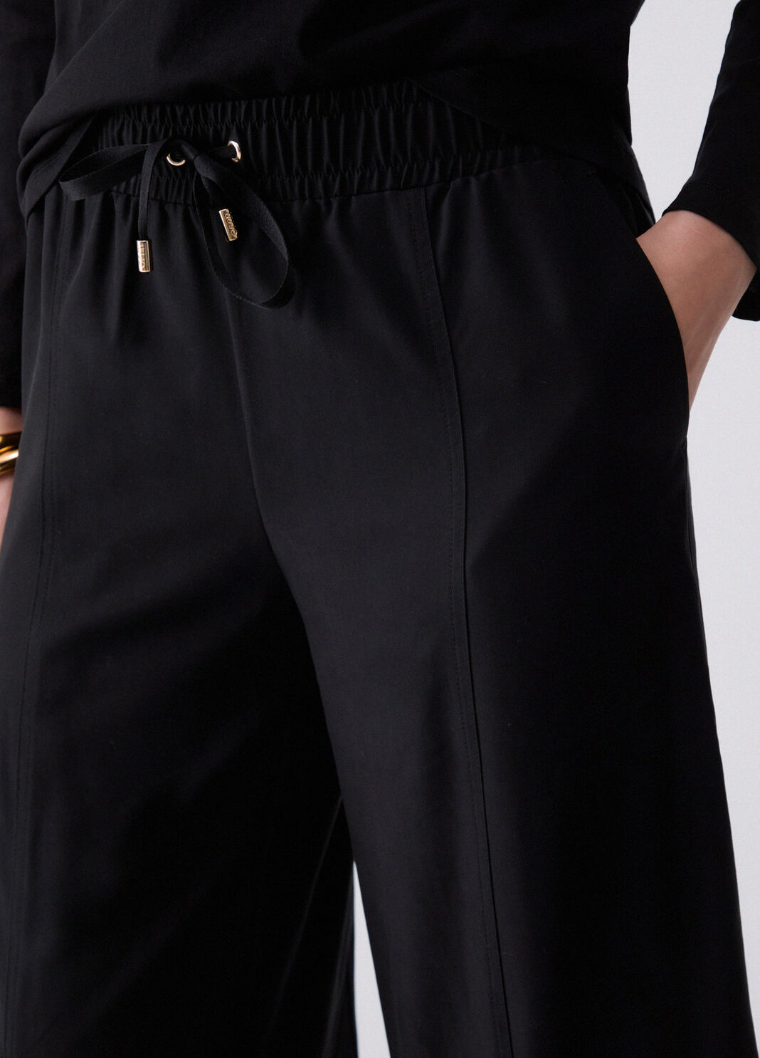 Pantalon &agrave; jambes larges noir Liu Jo - large image number 4