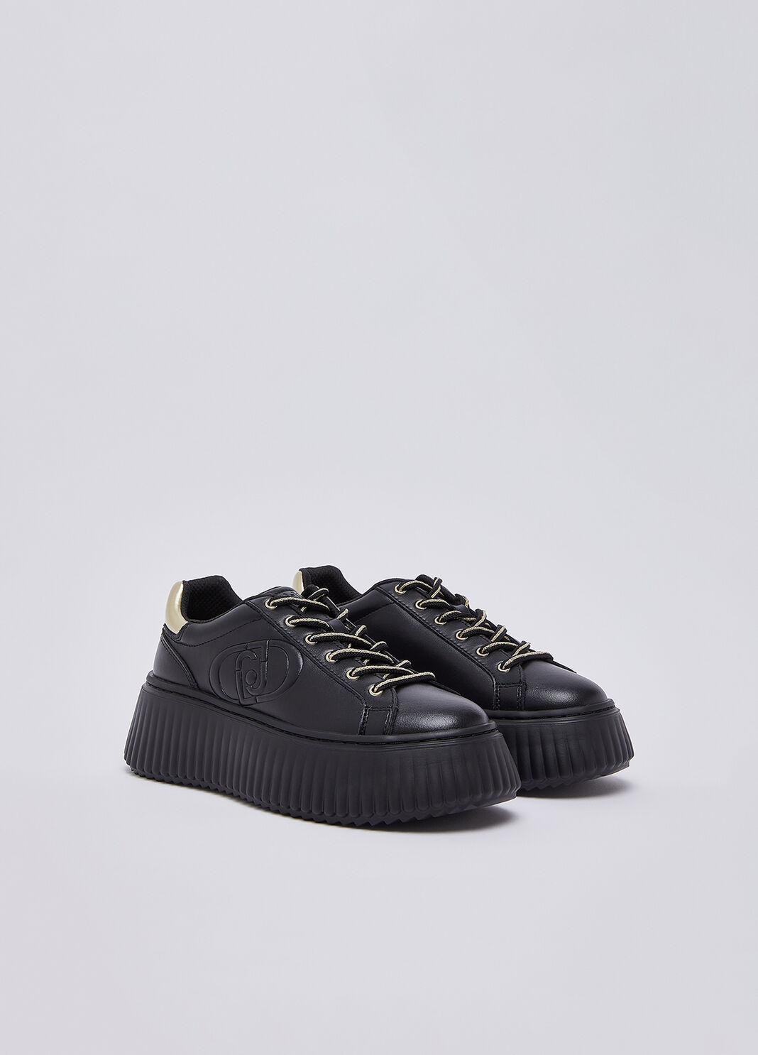 Plateau-Sneaker aus Leder Schwarz Liu Jo - large image number 1