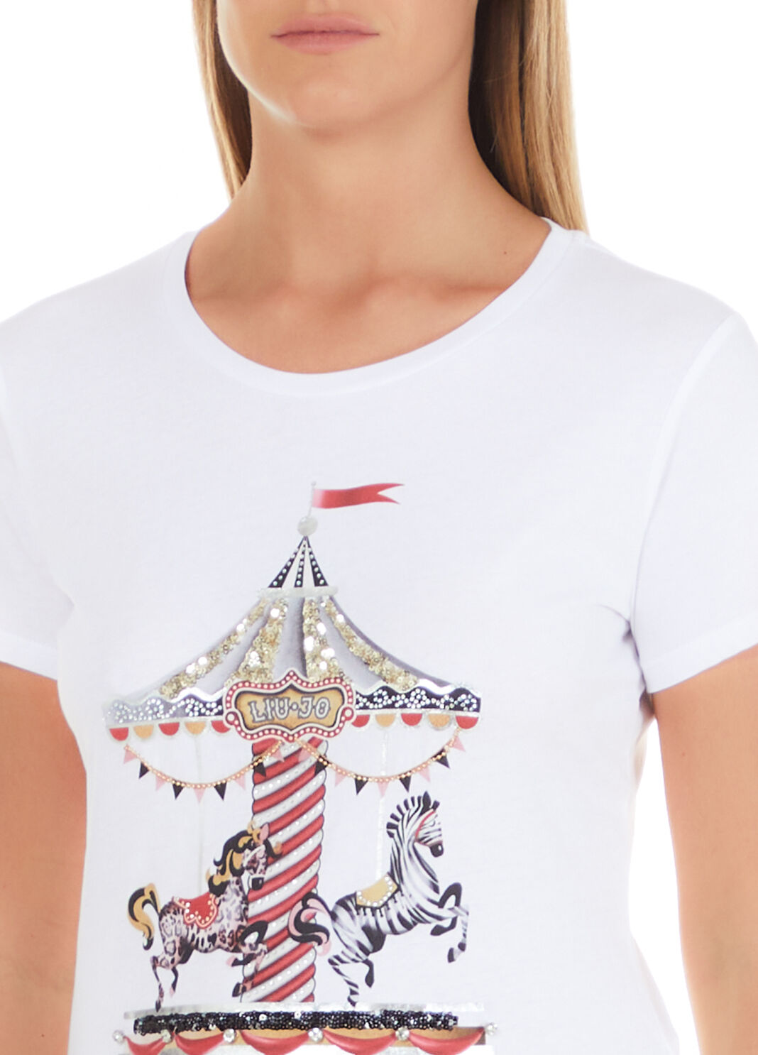 T-shirt with print white/merry-go-round Liu Jo - large image number 2