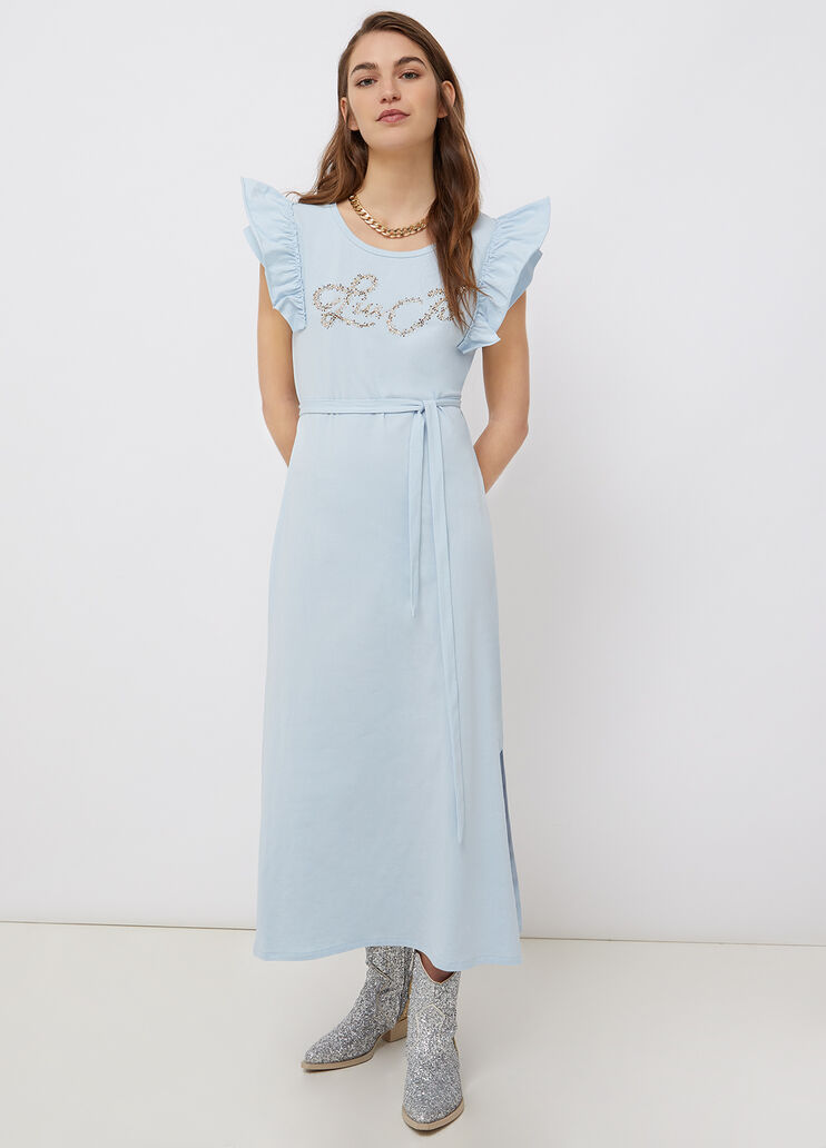 Длинное экологичное платье светло-голубой Liu Jo - large image number 0