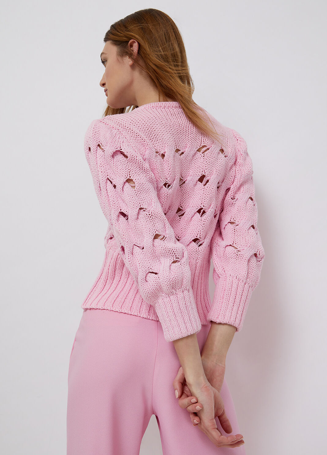 Openwork pullover pink Liu Jo - large image number 1