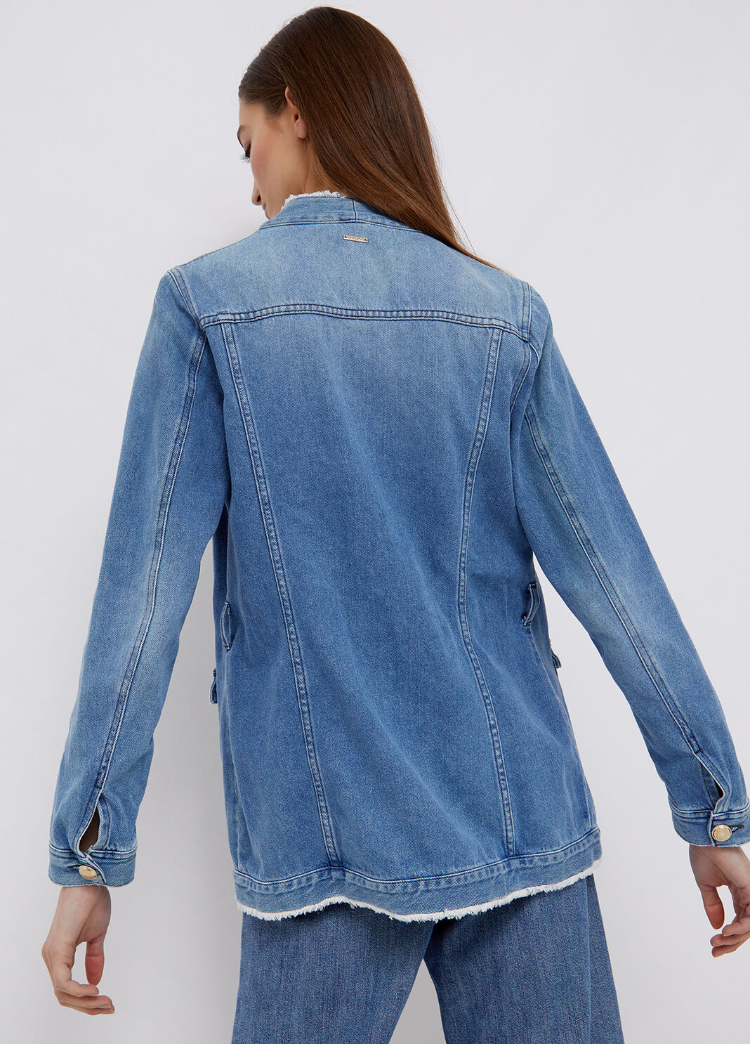 Jeans jacket with belt blue denim Liu Jo - large image number 1