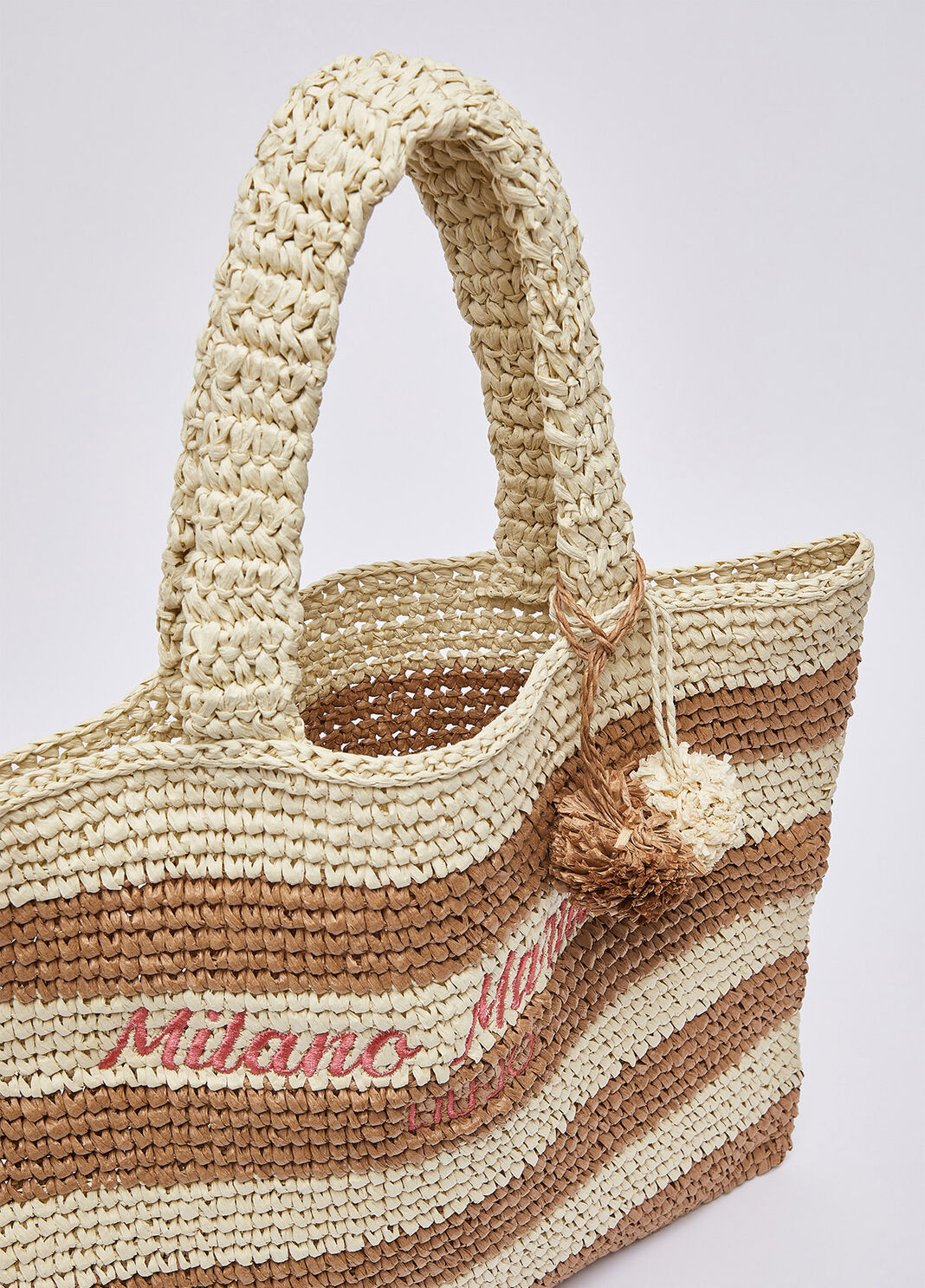 Medium striped tote bag brown Liu Jo - large image number 6