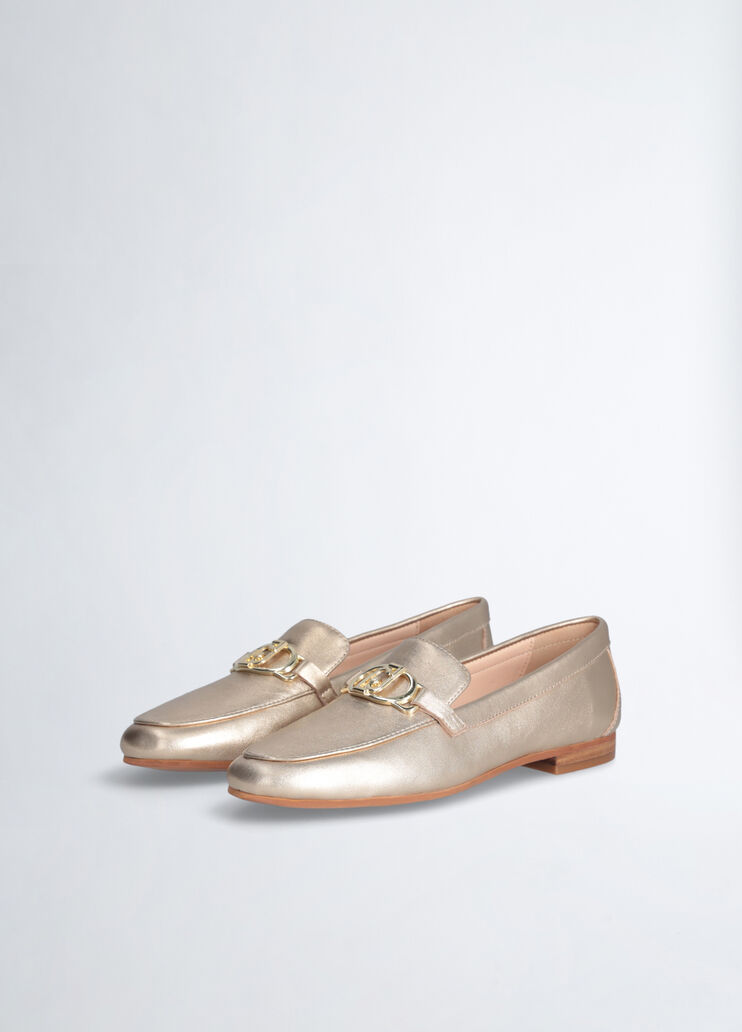 Soft nappa leather loafers light gold Liu Jo - medium Soft nappa leather loafers light gold Liu Jo - medium