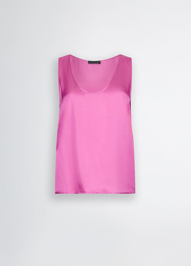 Peony pink satin top pink Liu Jo - large image number 6 Peony pink satin top pink Liu Jo - large image number 6