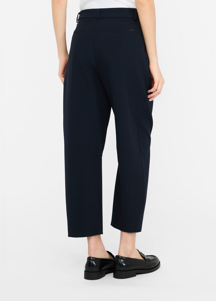 Balloon trousers with darts navy blue Liu Jo - large image number 1 Balloon trousers with darts navy blue Liu Jo - large image number 1